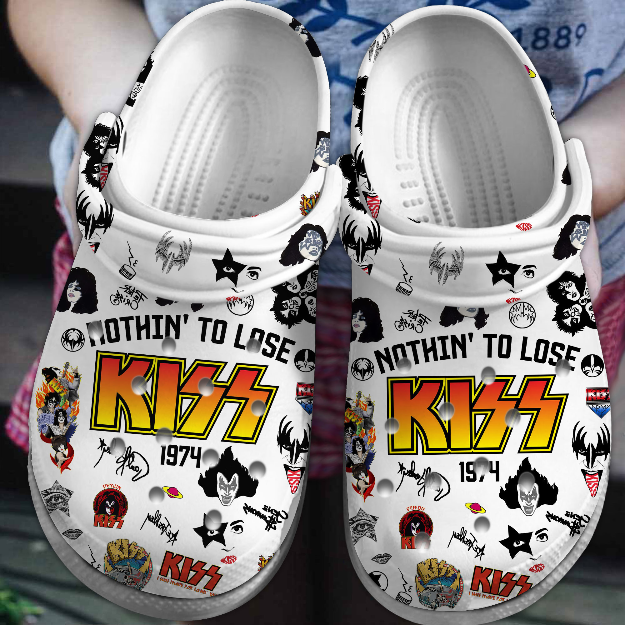 Kiss Music Crocs Crocband Clogs Shoes Comfortable For Men Women and Kids