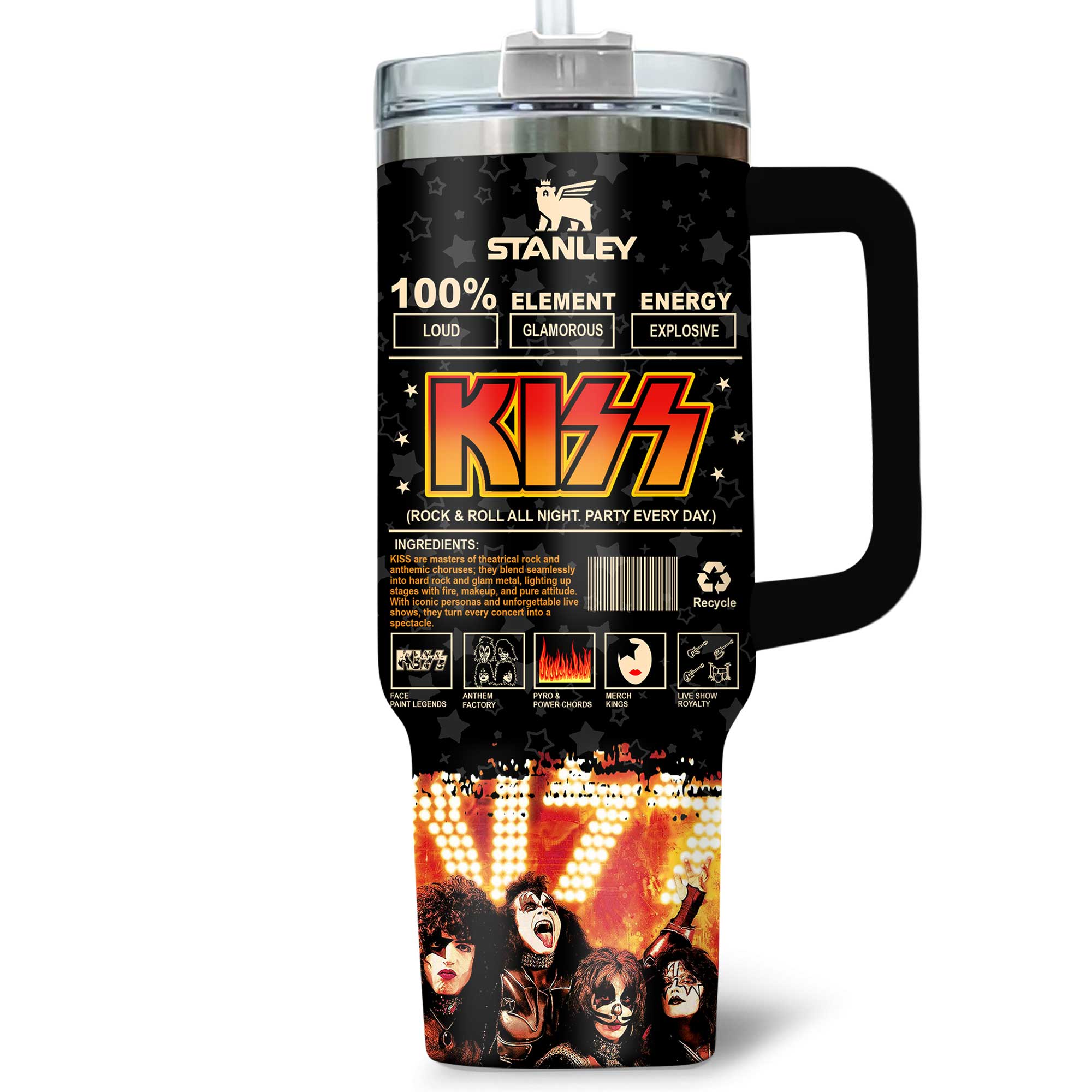 Kiss Music Custom Stanley Cup 40 oz 30 oz Tumbler With HandleTVC2301176 - Image 3