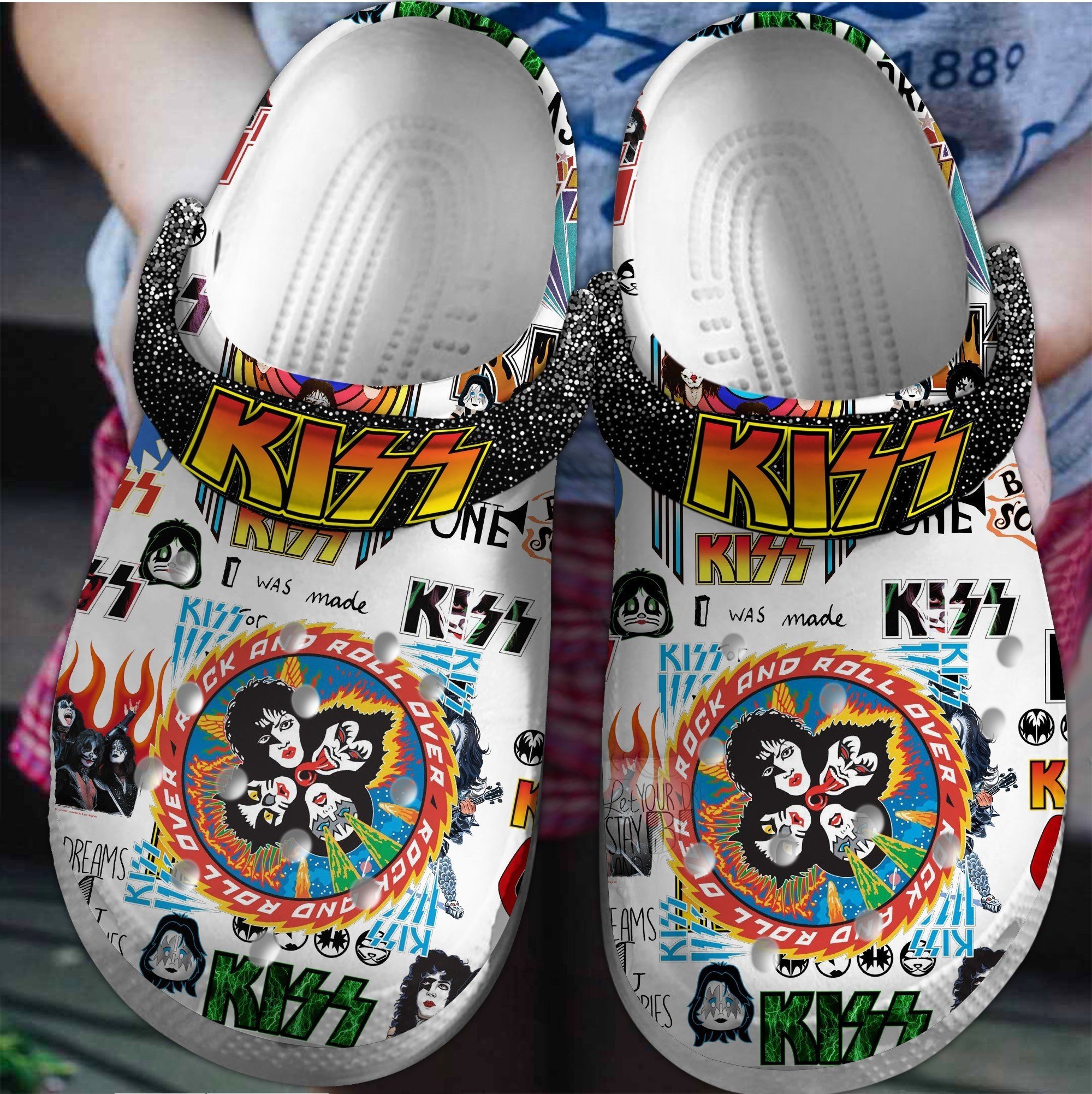 Kiss Musics Music Crocs Crocband Clogs Shoes Comfortable For Men Women and Kids