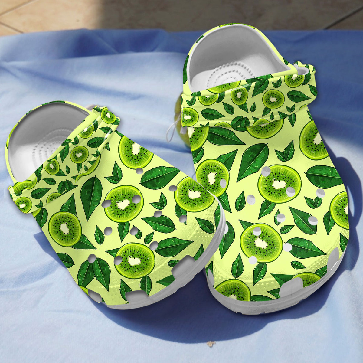 Kiwi Fruit Crocs Crocband Clogs Shoes Comfortable For Men Women and Kids