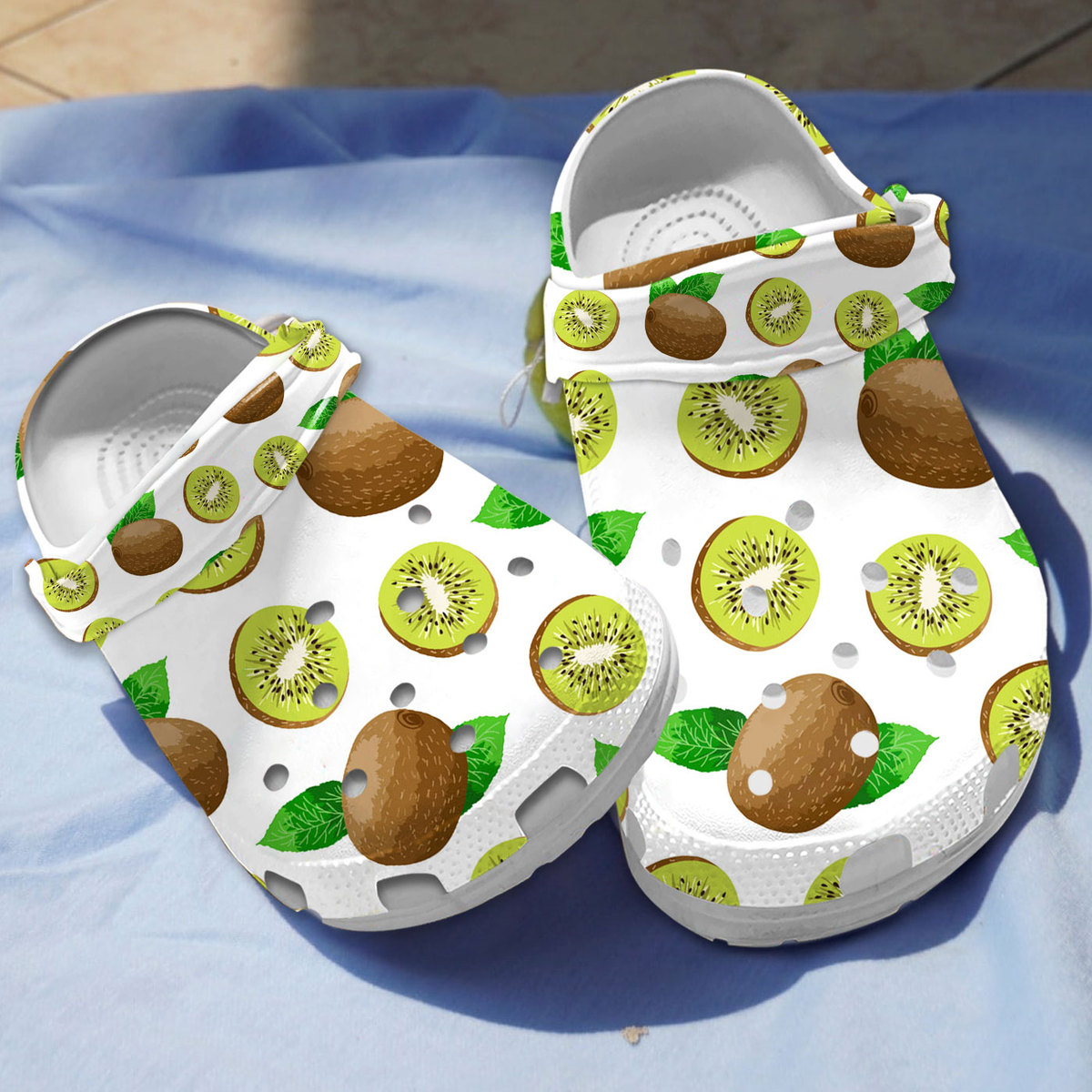 Kiwi Fruit Crocs Crocband Clogs Shoes Comfortable For Men Women and Kids