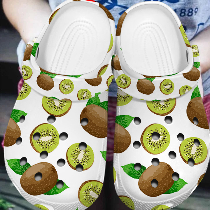 Kiwi Fruit Crocs Crocband Clogs Shoes Comfortable For Men Women and Kids - Image 3