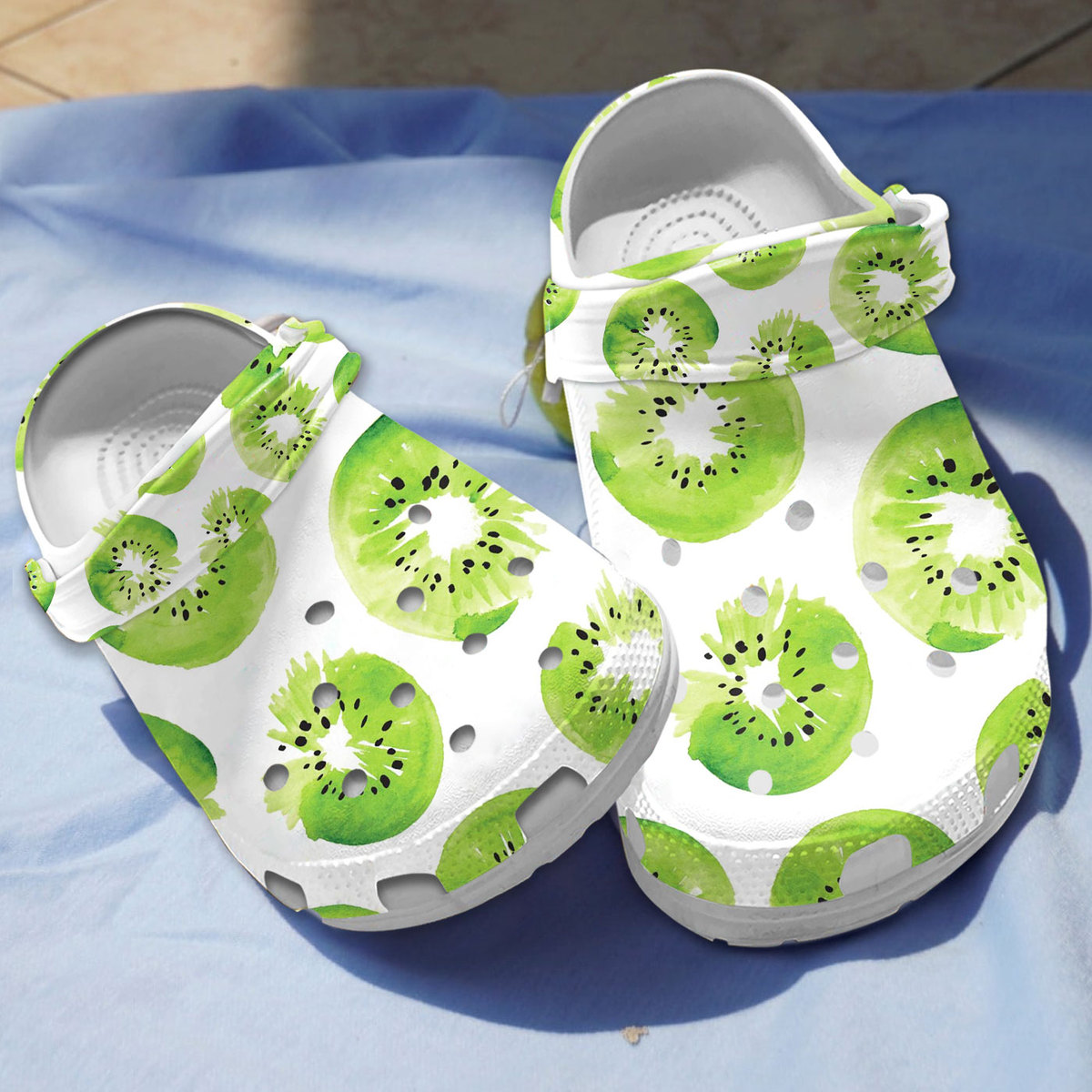 Kiwi Fruit Crocs Crocband Clogs Shoes Comfortable For Men Women and Kids