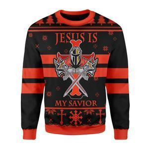 Knight Templar Ugly Christmas Sweater Adult 3D Funny Matching for family