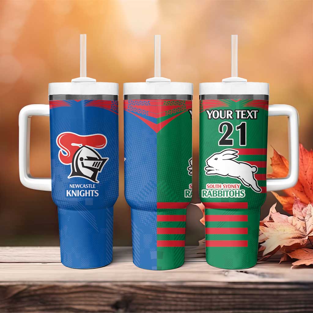 Knights and Rabbitohs Rugby Sporty Style Custom Stanley Cup 40 oz 30 oz Tumbler With HandleTVC2301334