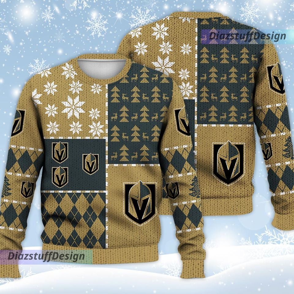 Knights Ice Hockey Christmas Ugly Sweater