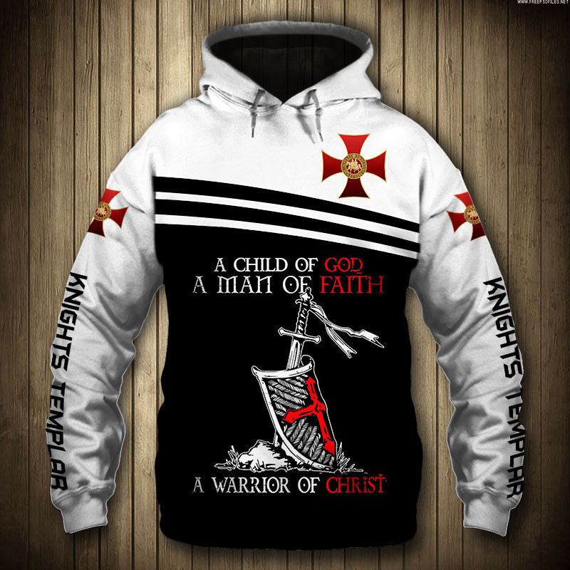 Knights Templar A Child Of God 3D All Over Print Hoodie, Zip Hoodie