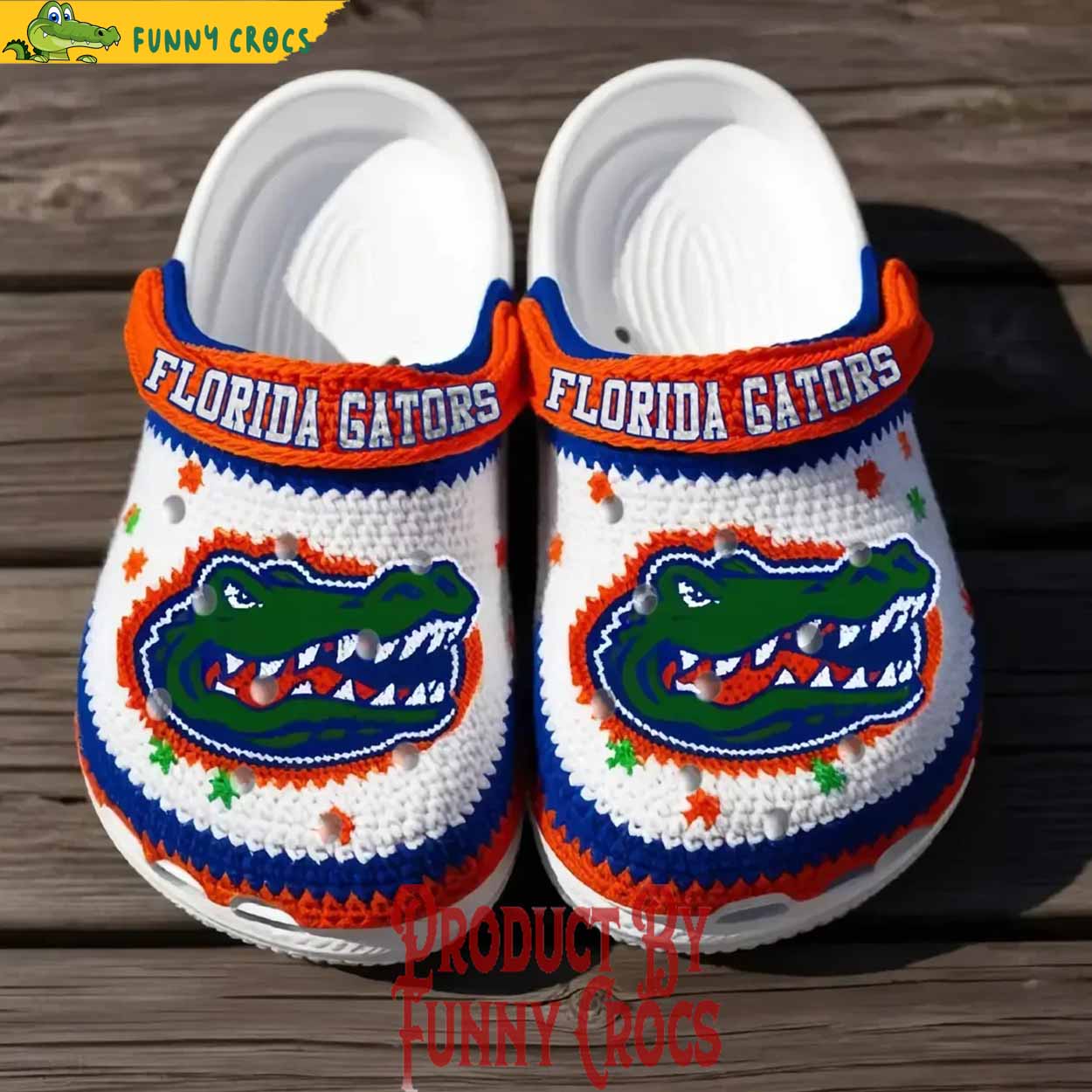 Knit Effect Florida Gators NCAA Sport Crocs Crocband Clogs Shoes Comfortable For Men Women and Kids
