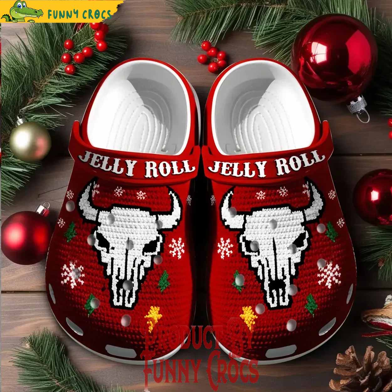 Knit Effect Jelly Roll Music Christmas Crocs Crocband Clogs Shoes Comfortable For Men Women and Kids