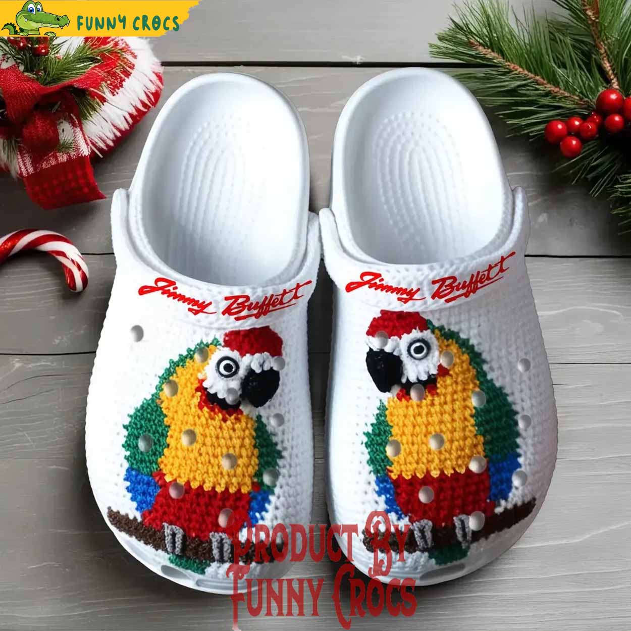 Knit Effect Jimmy Buffett Music Christmas Crocs Crocband Clogs Shoes Comfortable For Men Women and Kids