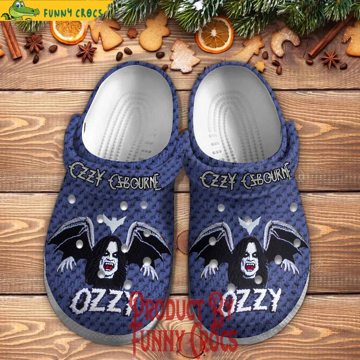 Knit Effect Ozzy Osbourne Music Crocs Crocband Clogs Shoes Comfortable For Men Women and Kids