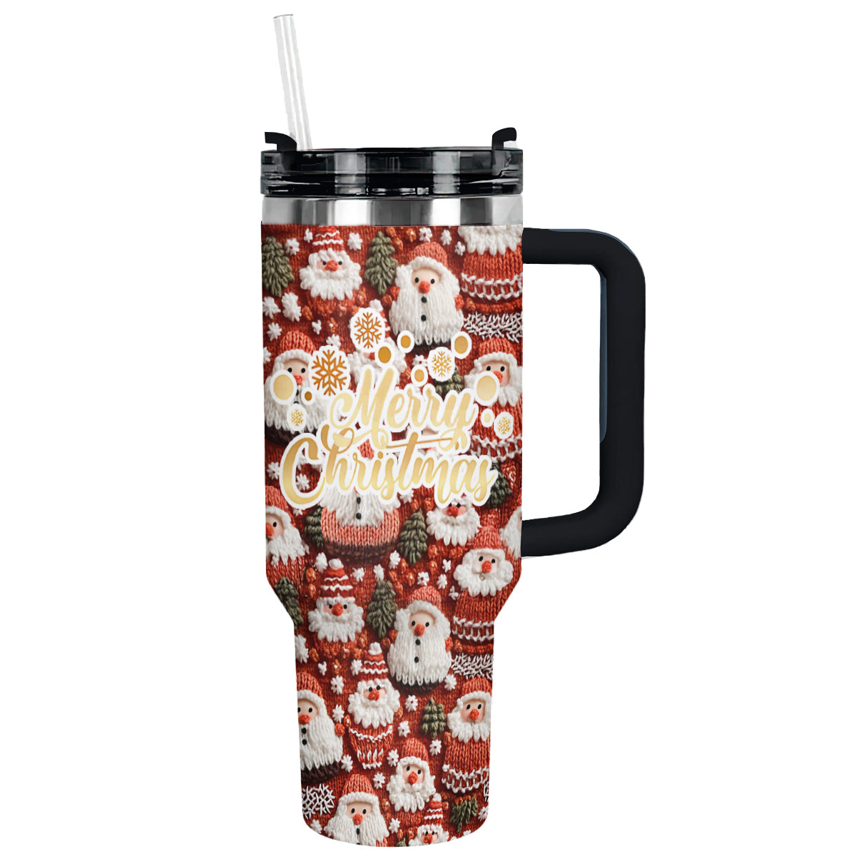 Knitted Santa Christmas Custom Stanley Cup 40 oz 30 oz Tumbler With HandleTVC2301485