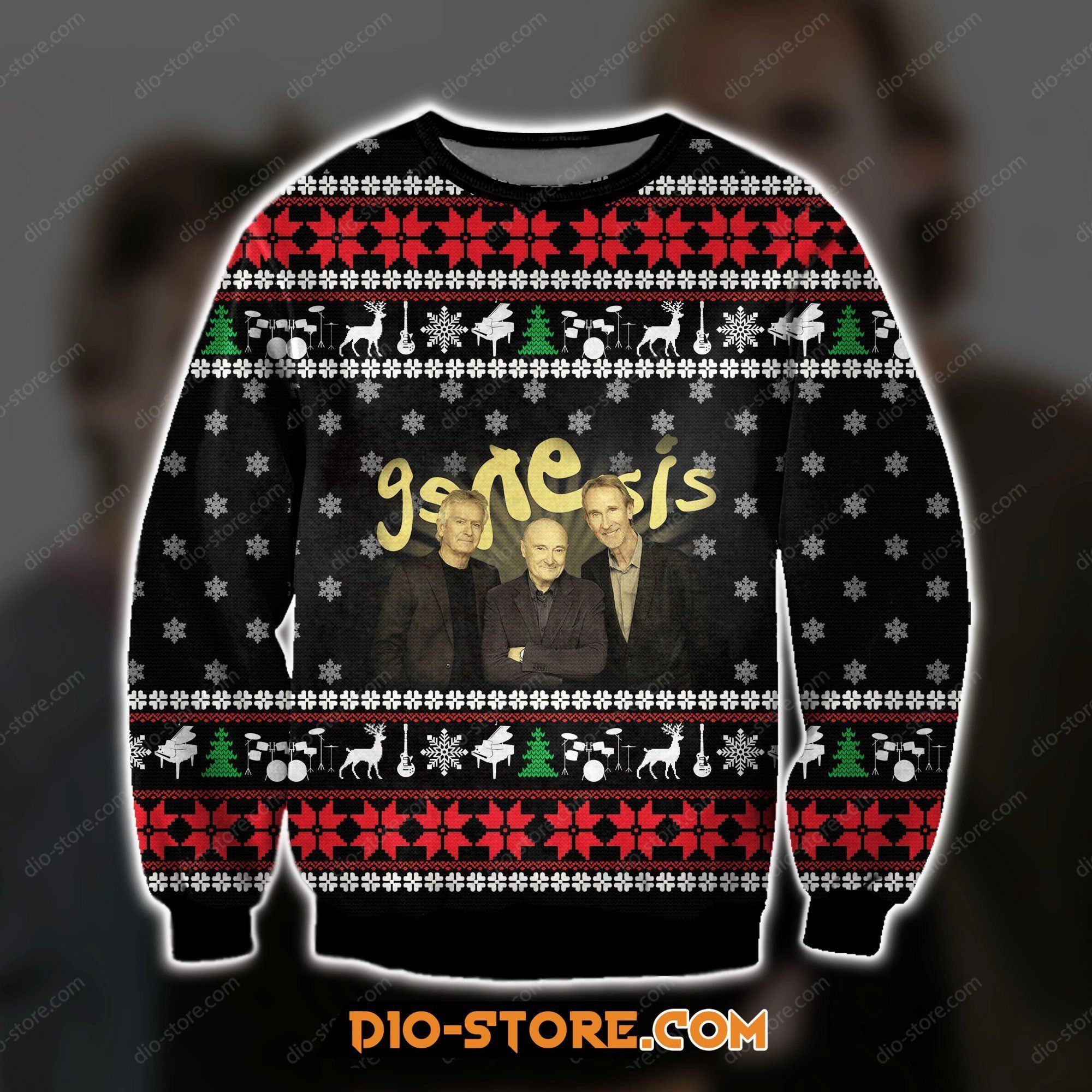 Knitting Pattern Genesis For Unisex Ugly Christmas Sweater Adult 3D Funny Matching for family