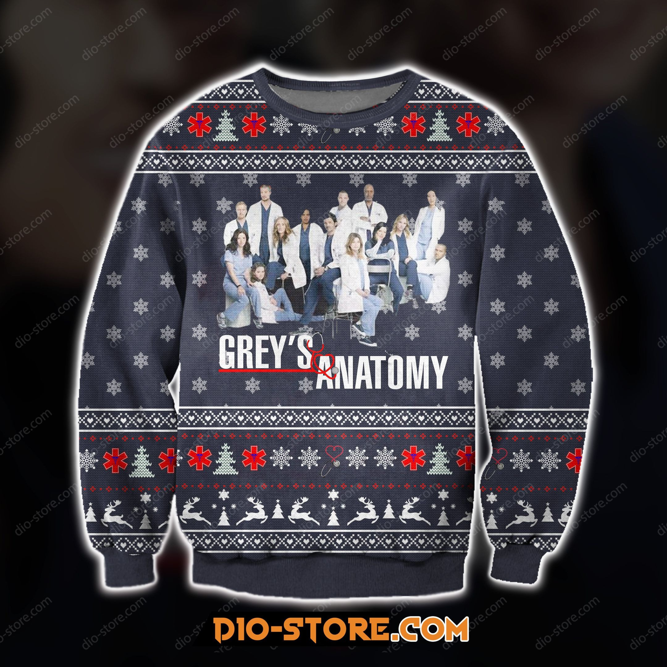 Knitting Pattern Greys Anatomy For Unisex Ugly Christmas Sweater Adult 3D Funny Matching for family
