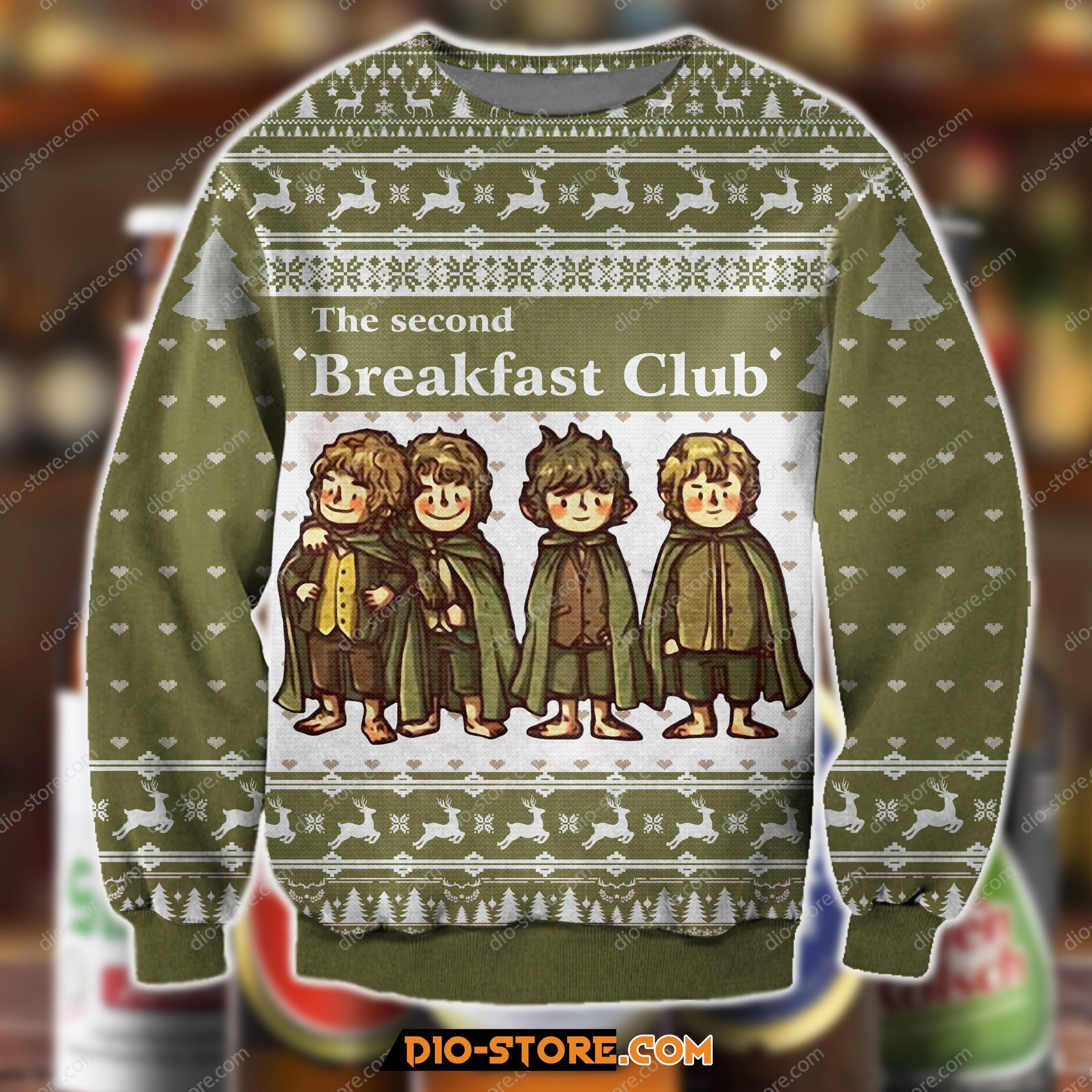 Knitting Pattern The Second Breakfast Club For Unisex Ugly Christmas Sweater Adult 3D Funny Matching for family