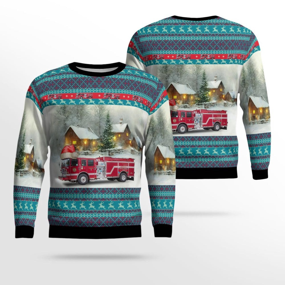 Knoxville Tennessee Knoxville Fire Department AOP Ugly Sweater Xmas Unisex Sweater Christmas Gifts For Men Women