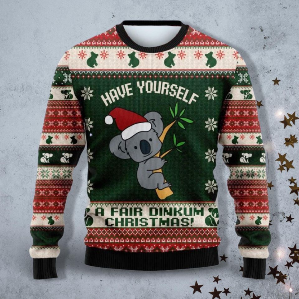 Koala Australian Tree Christmas Ugly Sweater, Christmas 3D All Over Print