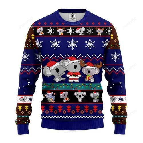 Koala Ugly Christmas Sweater Adult 3D Funny Matching for family