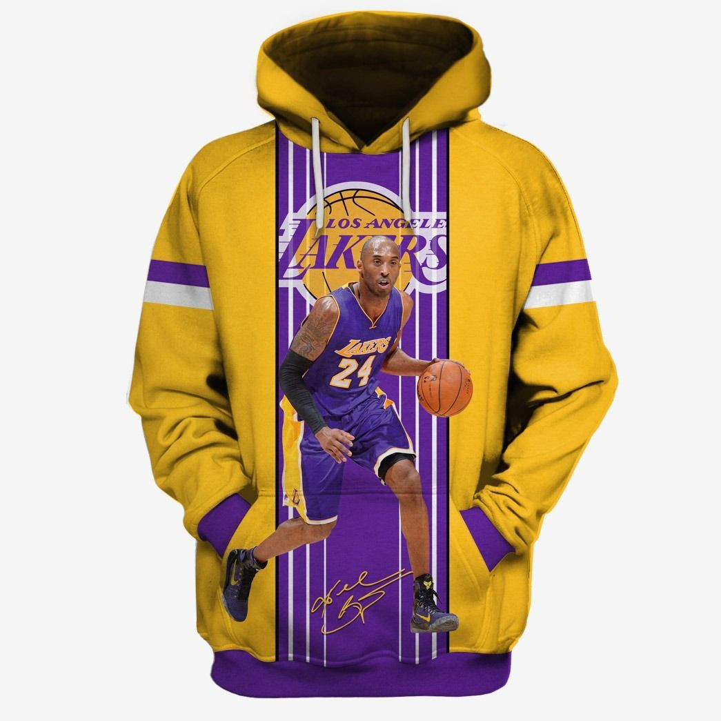 Kobe Bryant 24 Los Angeles Lakers NBA 3D All Over Print Hoodie, Zip Hoodie