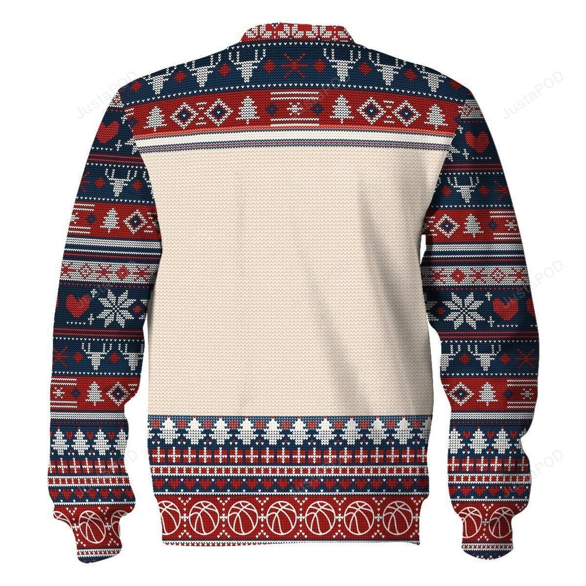 Kobe Bryant And Santa Claus Ugly Christmas Sweater Adult 3D Funny Matching for family - Image 2