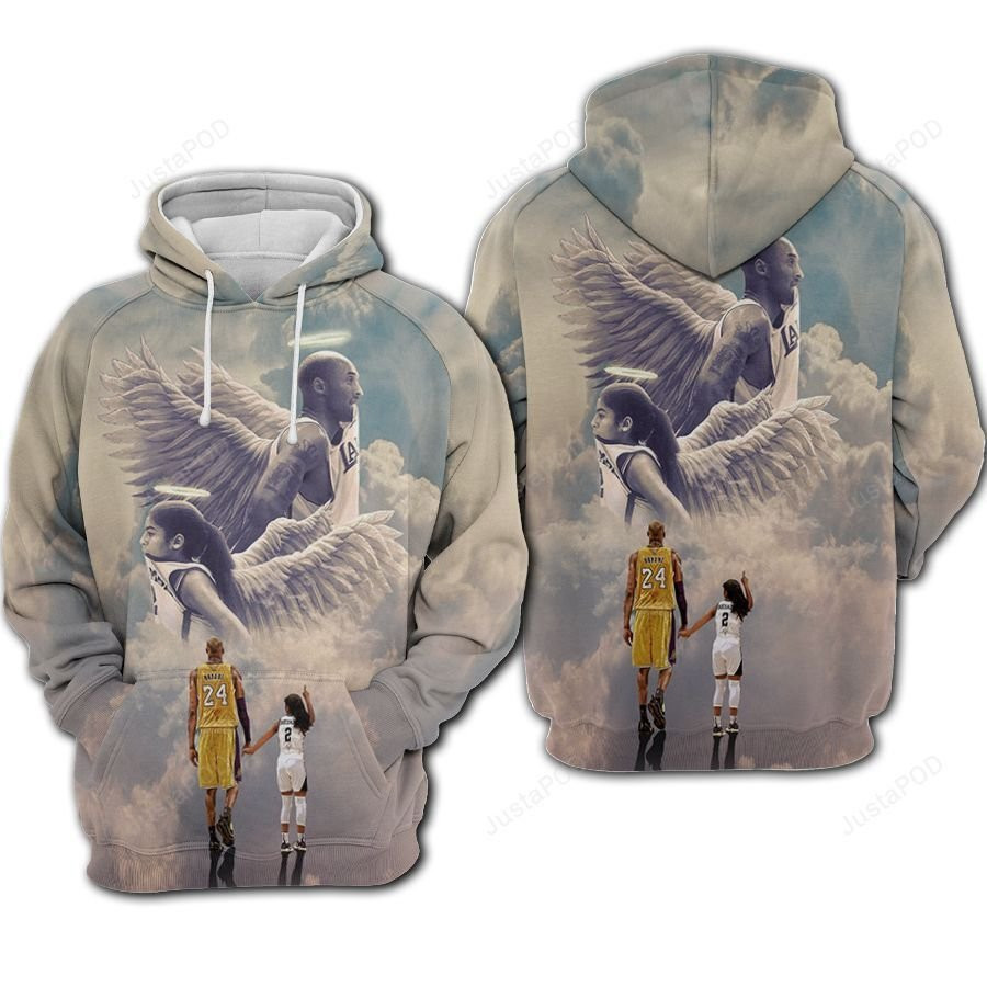 Kobe Bryant Angel Basketball V2 3D All Over Print Hoodie, Zip Hoodie