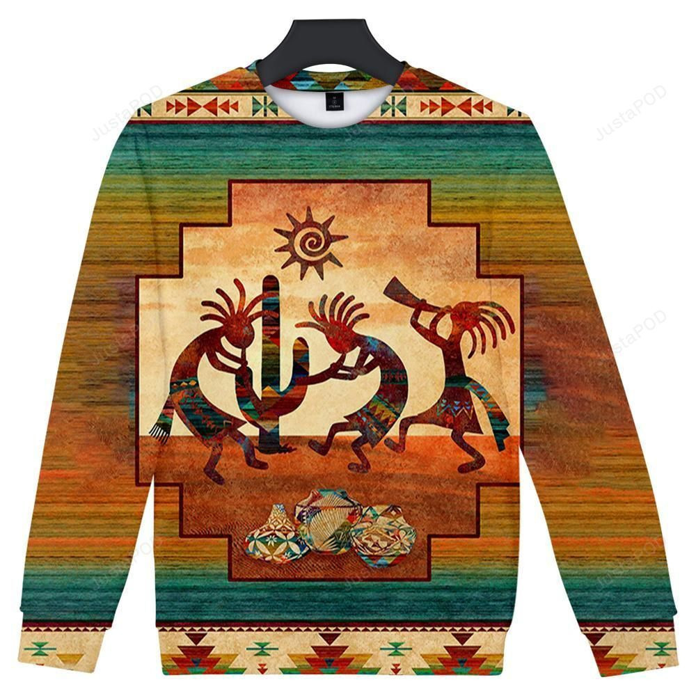 Kokopelli Myth Native American Ugly Christmas Sweater Adult 3D Funny Matching for family