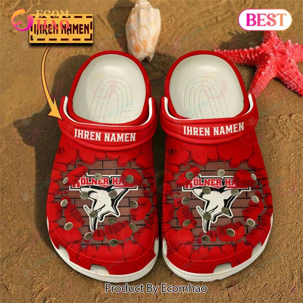 Kolner Haie DEL Hockey Sport Crocs Crocband Clogs Shoes Comfortable For Men Women and Kids