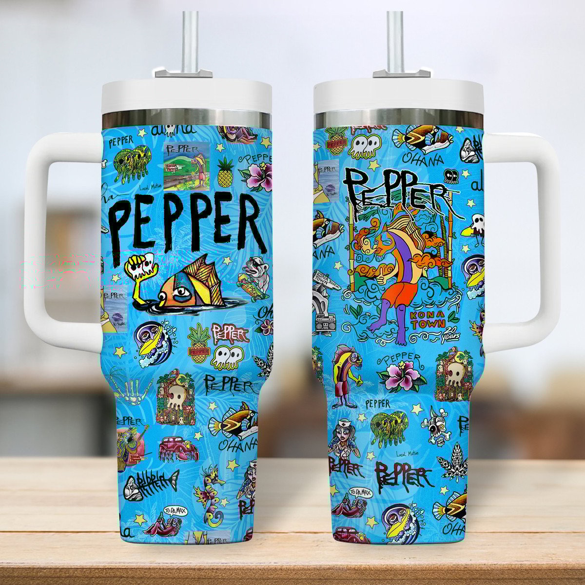 Kona Town by Pepper Music Custom Stanley Cup 40 oz 30 oz Tumbler With HandleTVC2301315