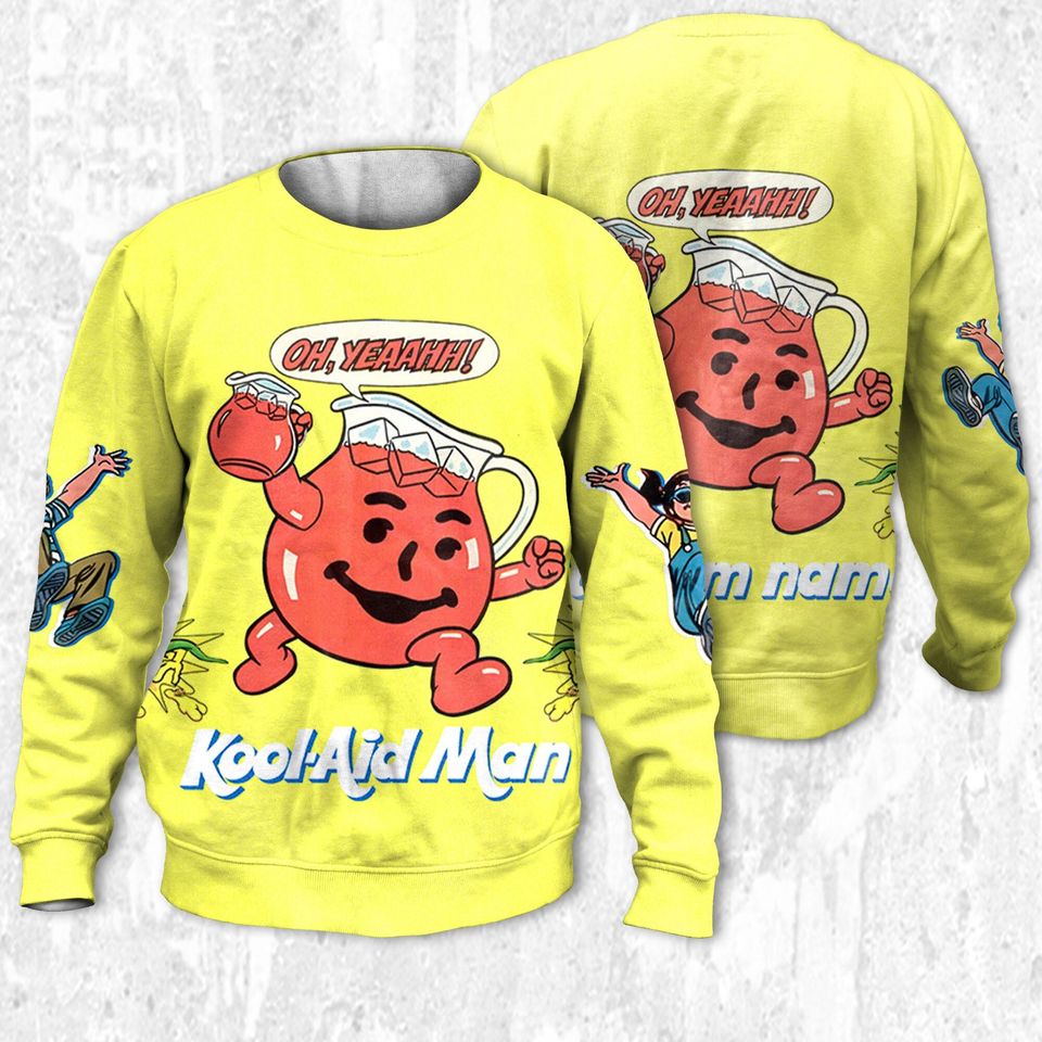 Kool Aid Man Spiral Custom Vintage Non Tornado Hole match Sweatshirt