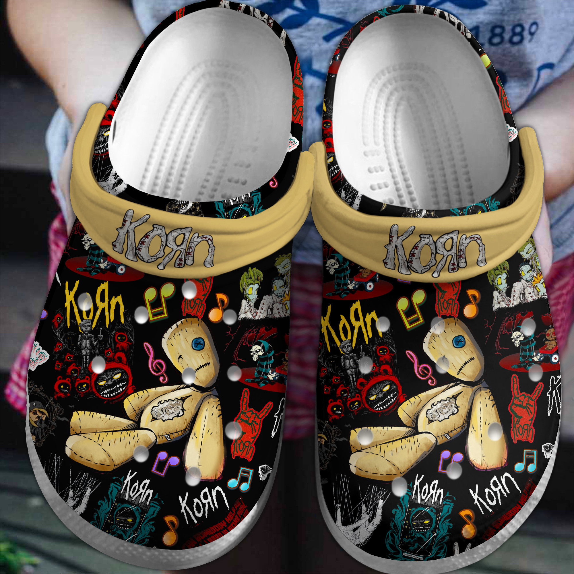 Korn Music Crocs Crocband Clogs Shoes Comfortable For Men Women and Kids