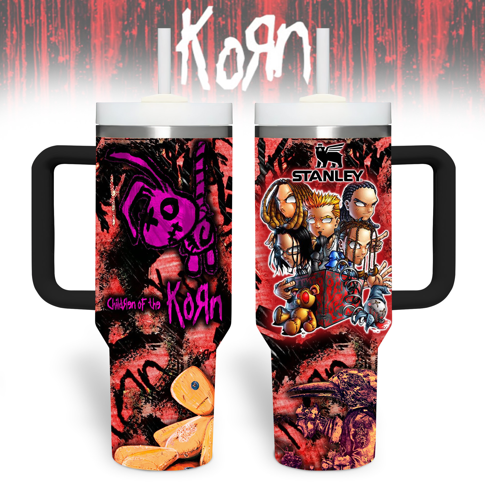 Korn Music Custom Stanley Cup 40 oz 30 oz Tumbler With HandleTVC2301342