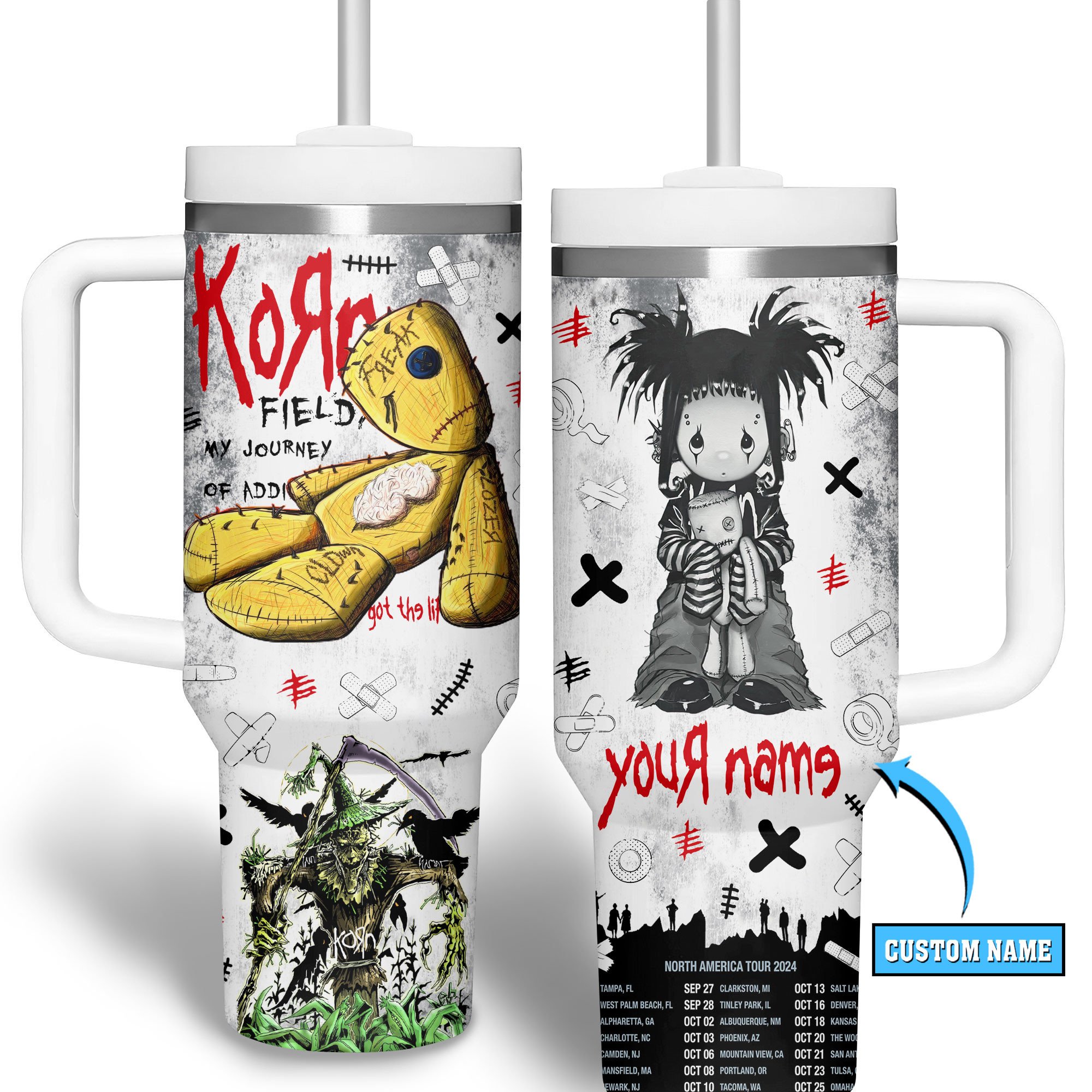 Korn Music Custom Stanley Cup 40 oz 30 oz Tumbler With HandleTVC2301685