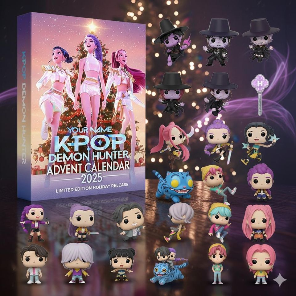 Kpop Demon Hunter Advent Calendar 2025  Box with 24 Acrylic Ornament