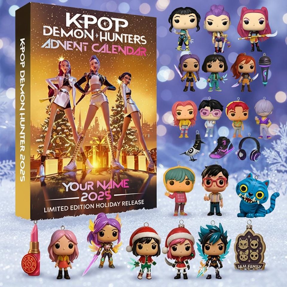 Kpop Demon Hunters Advent Advent Calendar Acrylic 2D Flat Anime Character Holiday Gift - Image 2