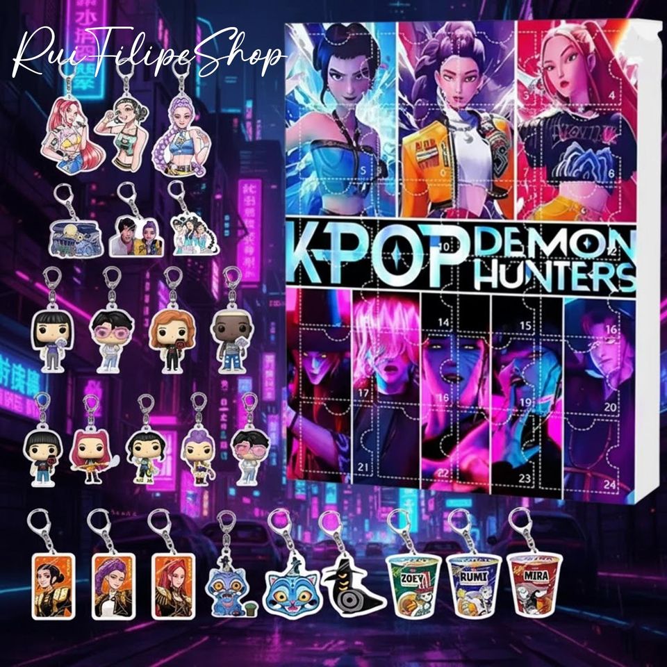 Kpop Demon Hunters Huntrix Advent Calendar, 24 Days of Christmas Countdown