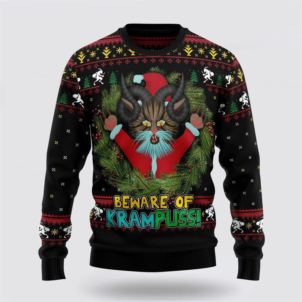 Krampuss Cat Ugly Christmas Sweater Christmas Unisex Sweater Funny Christmas Sweater