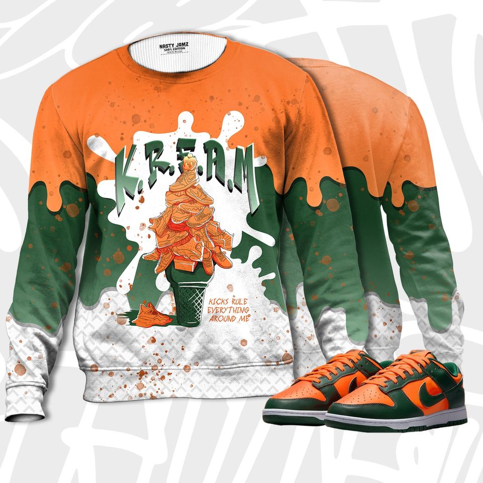 KREAM 3D Waffle Cone Sweatshirt Match Dunk Low Miami