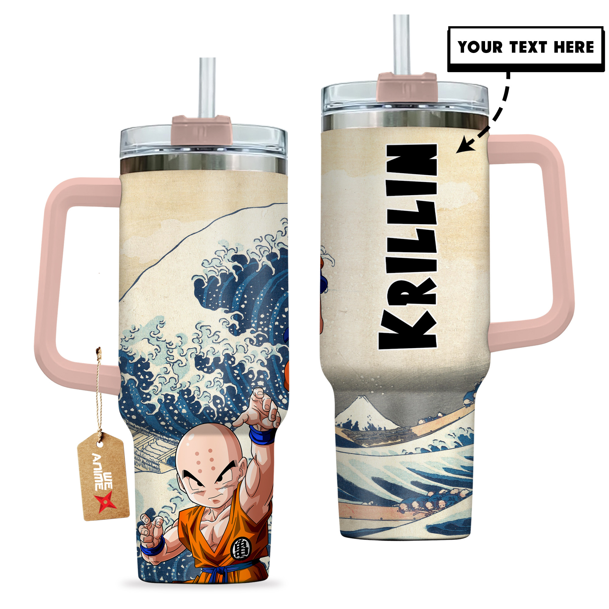 Krillin Dragon Ball Anime Custom Stanley Cup 40 oz 30 oz Tumbler With HandleTVC2301141 - Image 2