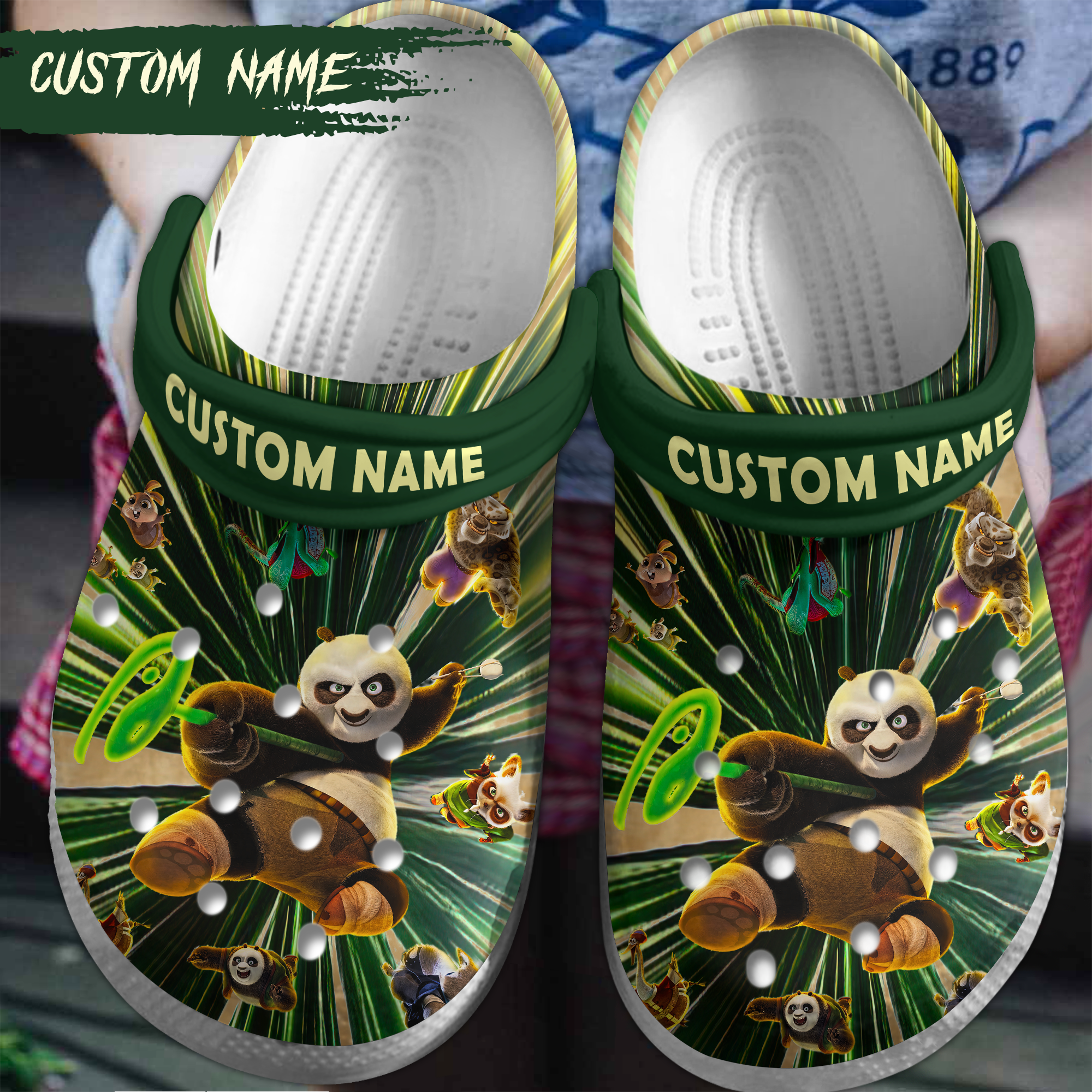 Kung Fu Panda Movie Crocs Crocband Clogs Shoes Comfortable For Men Women and Kids