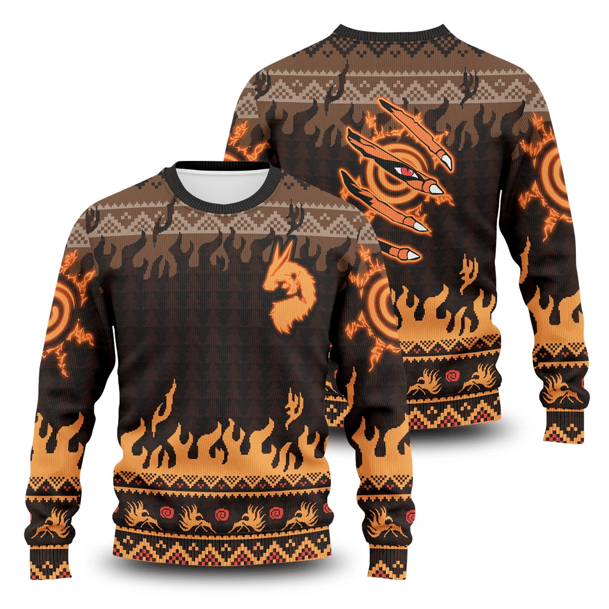 Kurama Mark Ugly Christmas Sweater Adult 3D Funny Matching for family