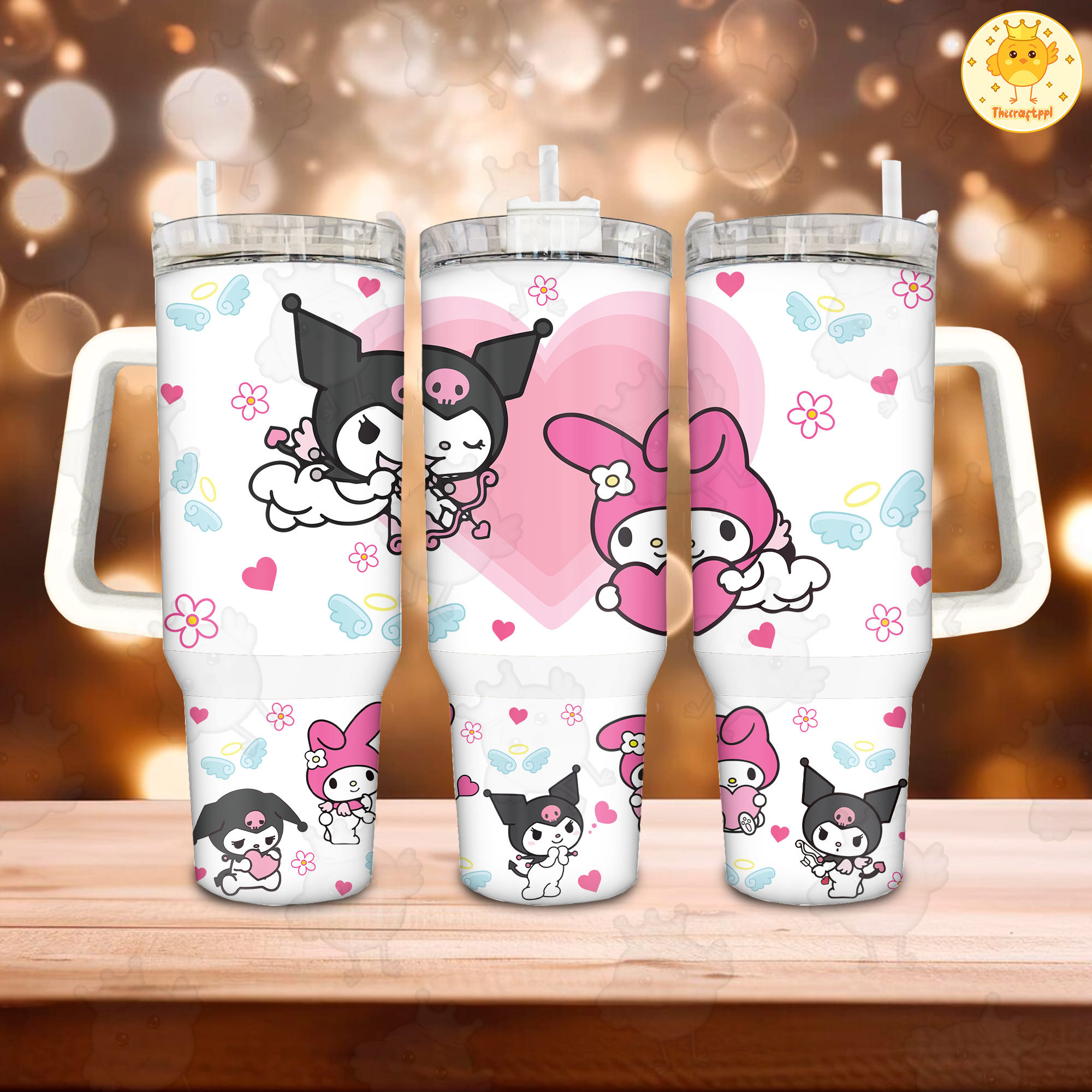 Kuromi And My Melody Sanrio Cartoon Custom Stanley Cup 40 oz 30 oz Tumbler With HandleTVC2301890