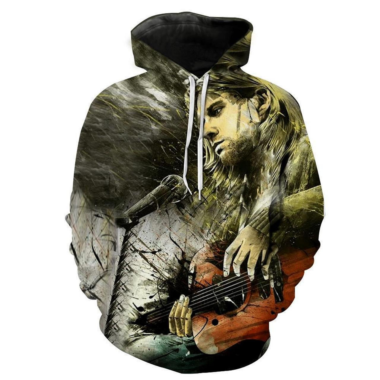 Kurt Cobain 3D All Over Print Hoodie, Zip Hoodie