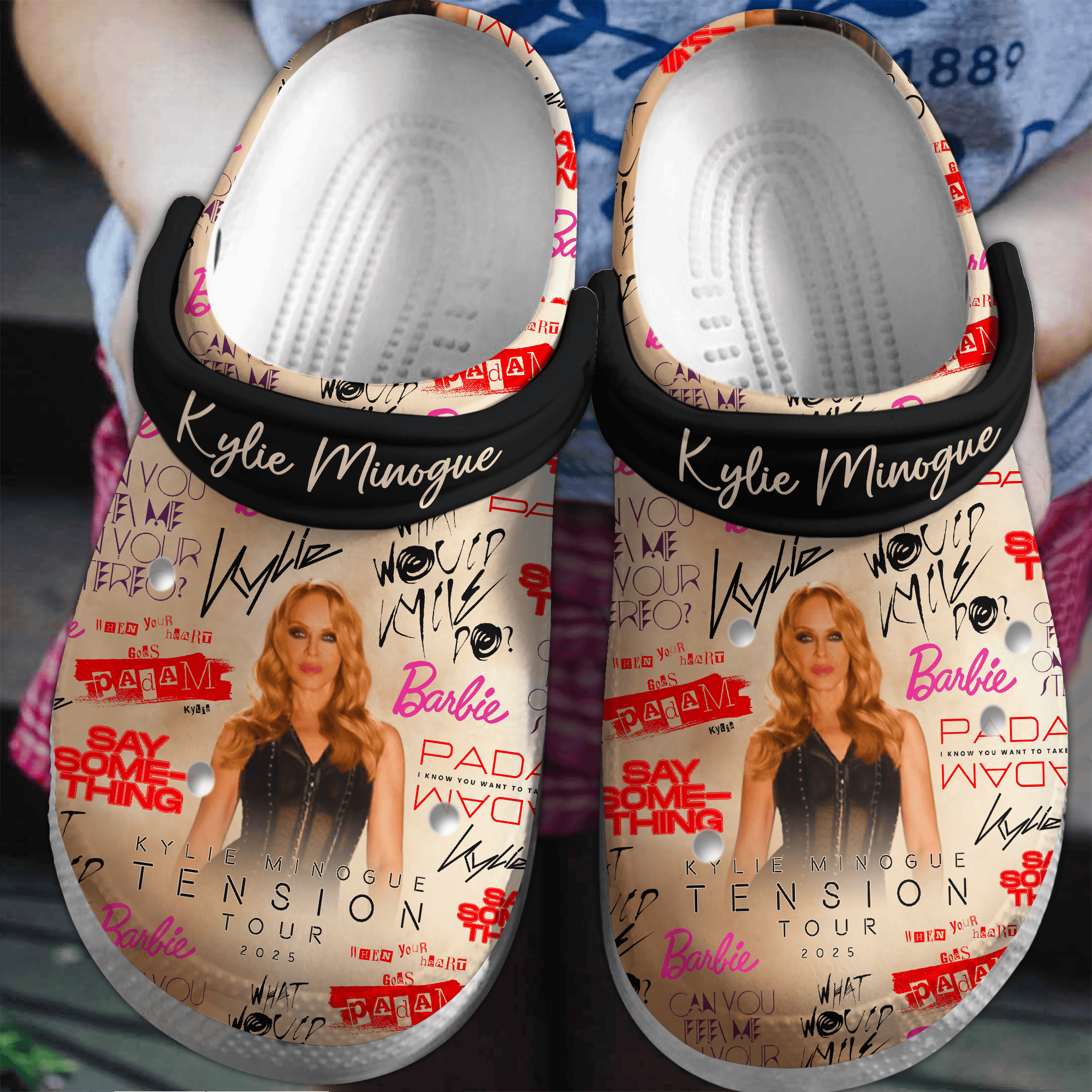 Kylie Minogue Music Crocs Crocband Clogs Shoes Comfortable For Men Women and Kids