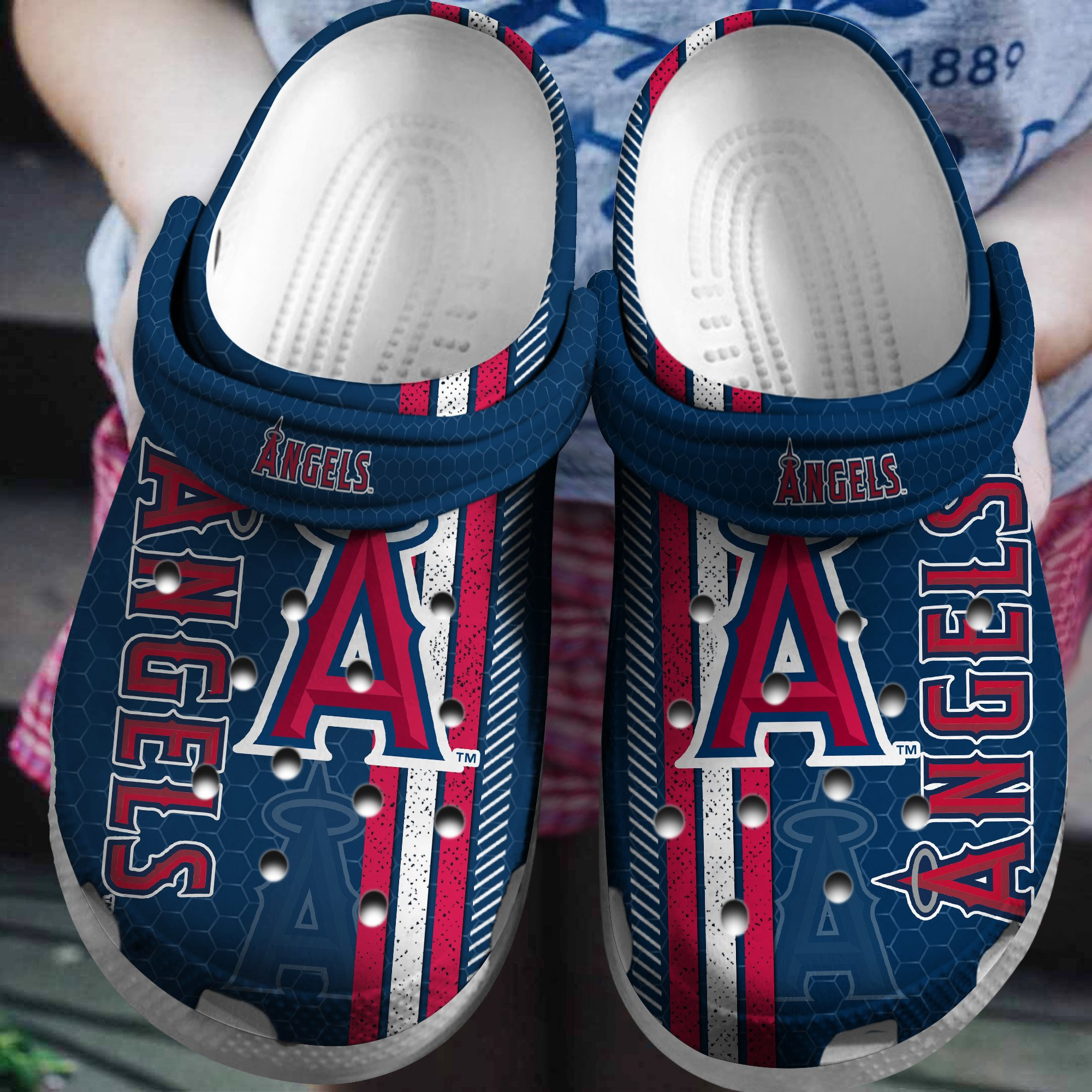 LA Angels Blue Clog Shoes shoes Custom Name