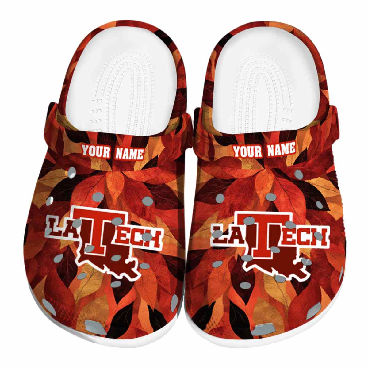 LA Tech NCAA Sport Crocs Crocband Clogs Shoes Comfortable For Men Women and Kids