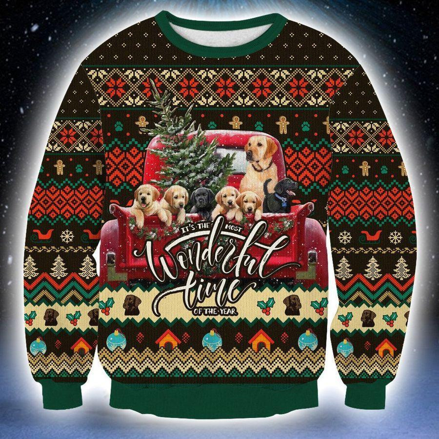 Labrado Ugly Christmas Sweater Adult 3D Funny Matching for family