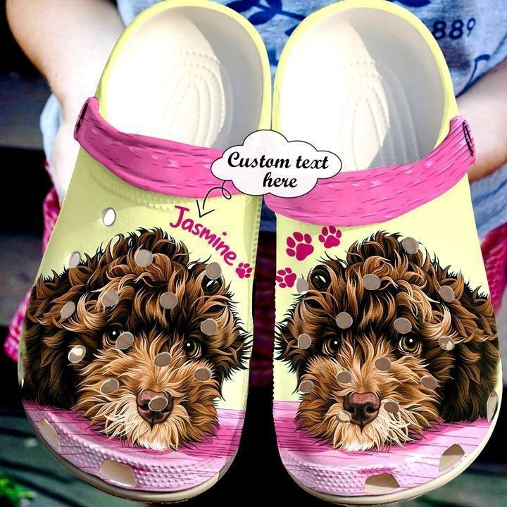 Labradoodle Personalized Fur Baby Classic Clogs Shoes