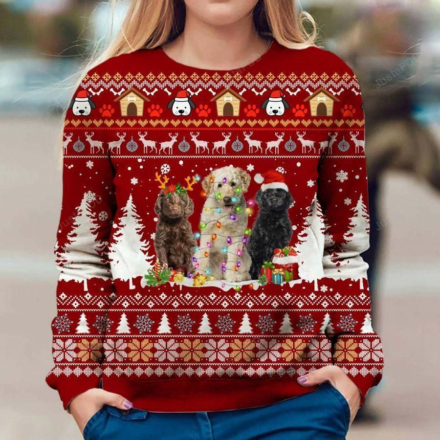 Labradoodle Ugly Christmas Sweater Adult 3D Funny Matching for family