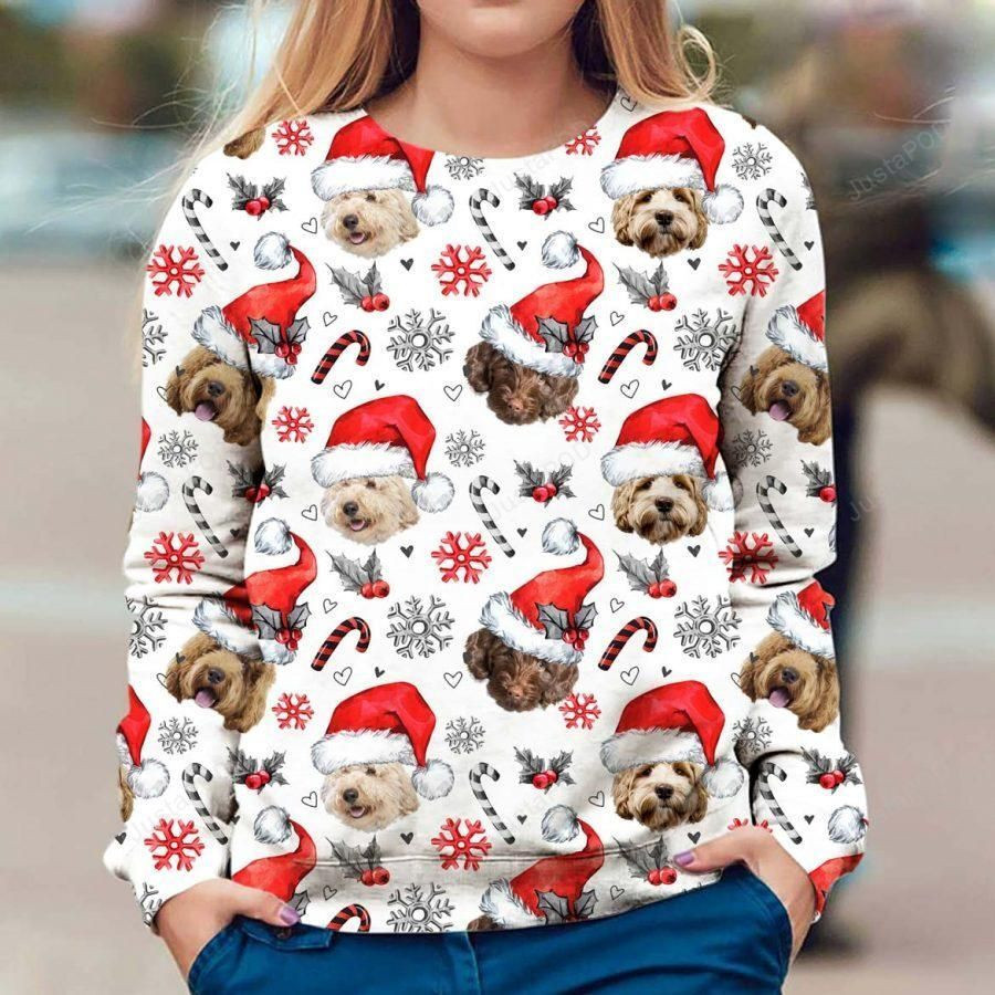 Labradoodle Xmas Decor Ugly Christmas Sweater Adult 3D Funny Matching for family