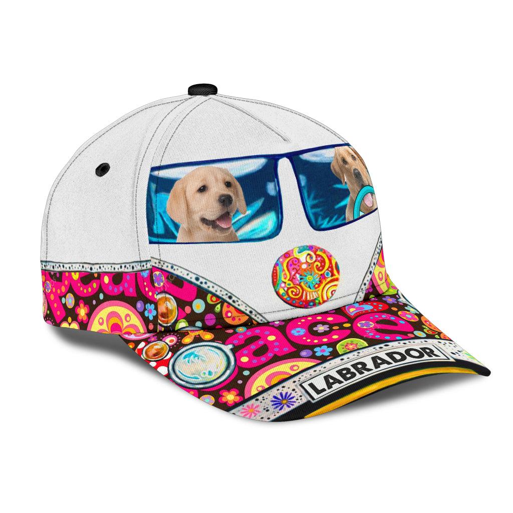 Labrador Classic Cap, Gift for Hippie Life, Hippie Lovers, Gift for Labrador Lovers Trucker Hats Custom Hats Gifts For Men & Women